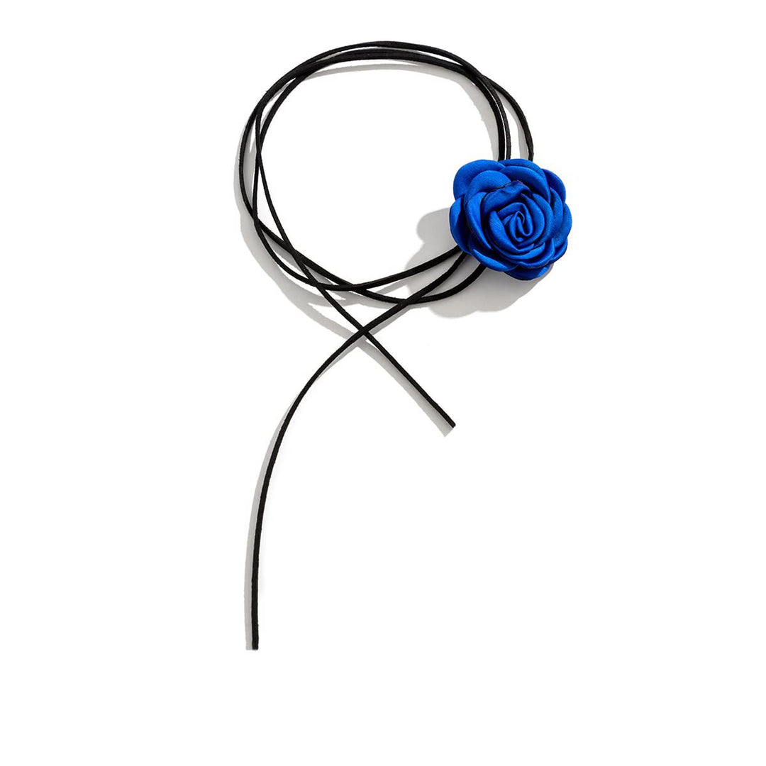 Floral Satin Cord Choker Bowlift