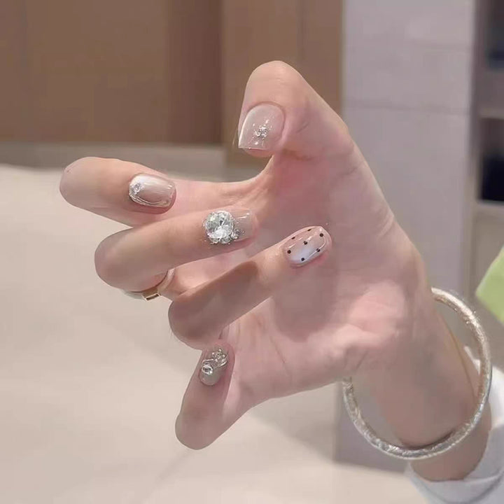 Artistic Floral Design Press-On Nail Set Bowlift