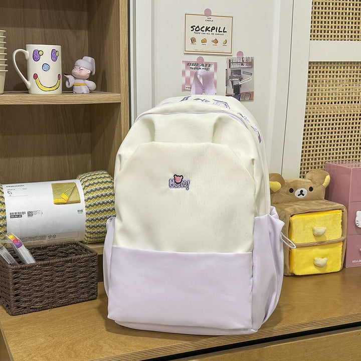 Playful backpack with embroidered Bowlift motif