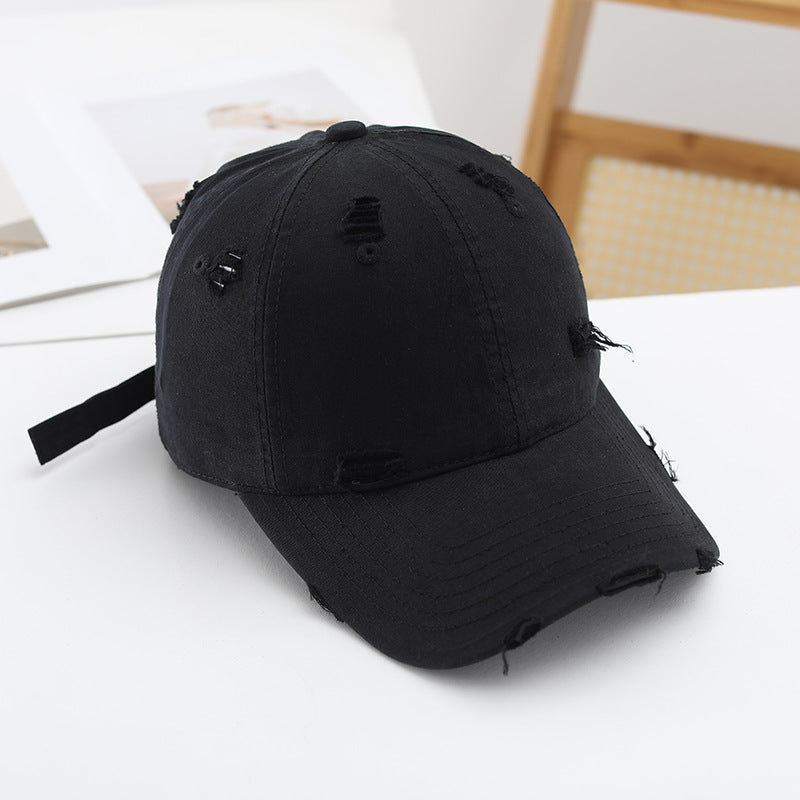 Women Casual Destroyed-Basecap Bowlift