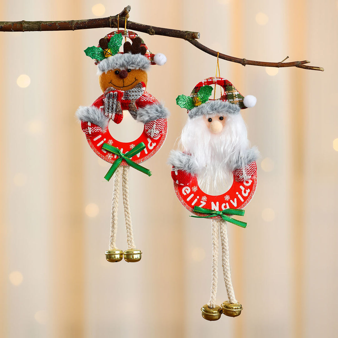 Decorative Santa Wreath Ornament Bowlift