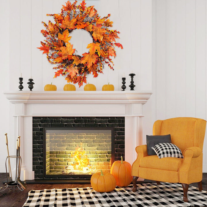 Autumn-Themed Decorative Wreath