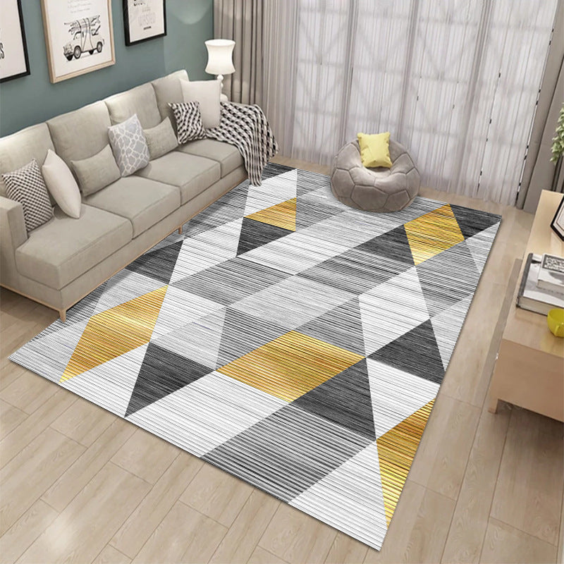 Modern Geometric Pattern Area Rug Bowlift