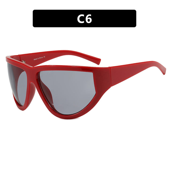 Women's futuristic sunglasses with sporty design and flexible lenses Bowlift