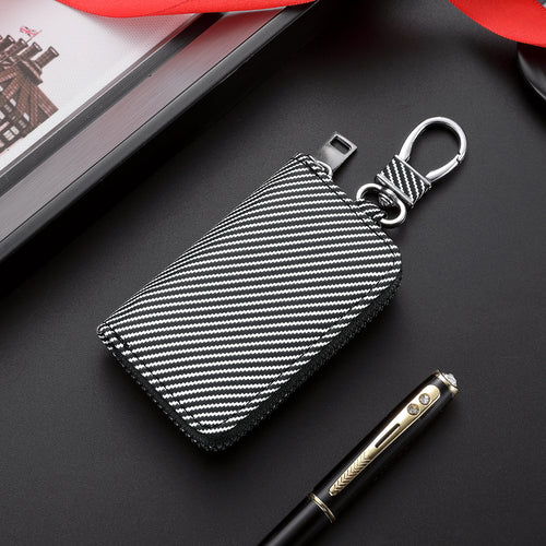 Compact Zippered Keychain Wallet