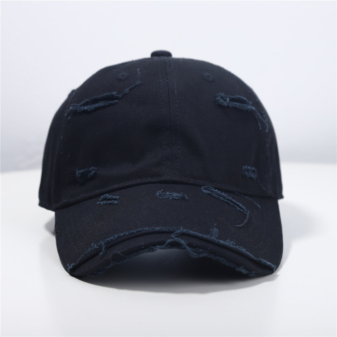 Men's Distressed Classic Cotton Baseball Cap Bowlift