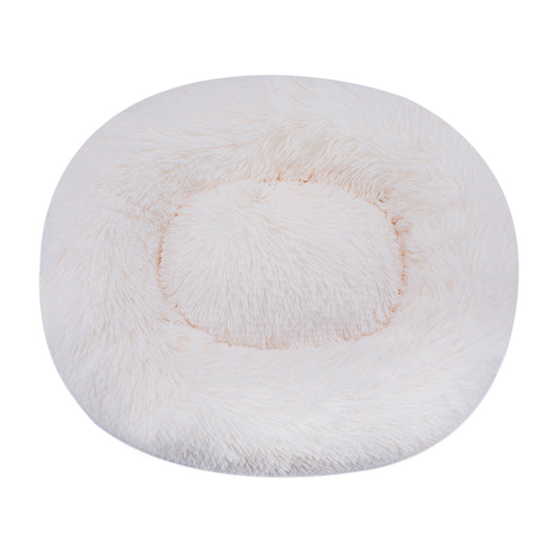 Luxurious Plush Round Dog Bed
