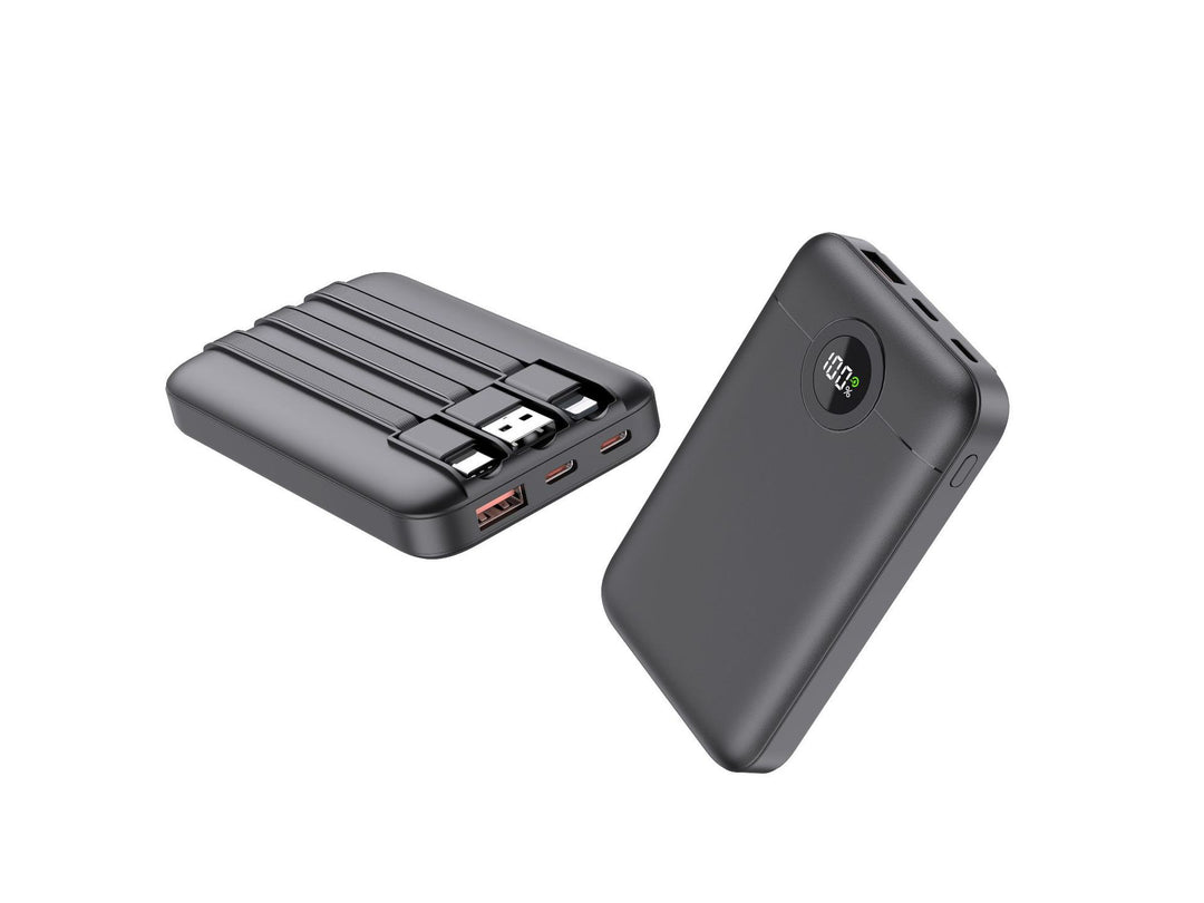 Portable power bank with intelligent cable management and LED charging status display Bowlift
