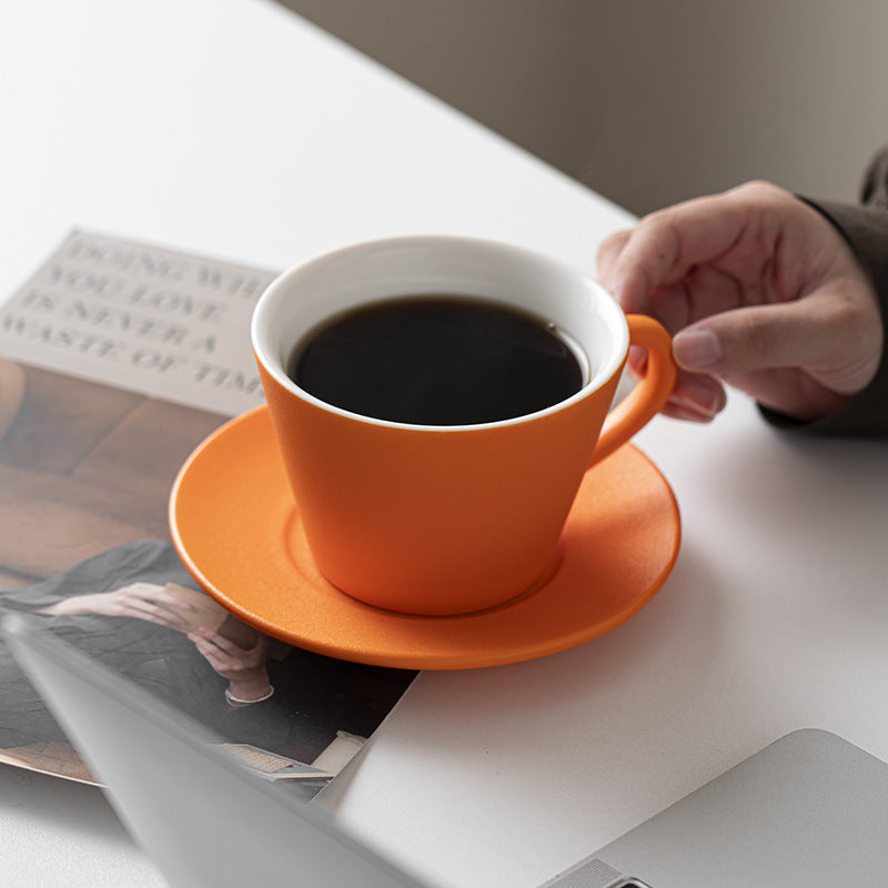 Elegant Matte Ceramic Coffee Cup Set