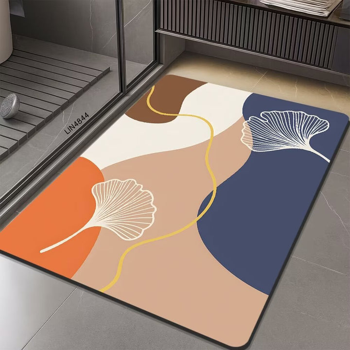 Geometric Hexagonal Pattern Bath Mat Bowlift