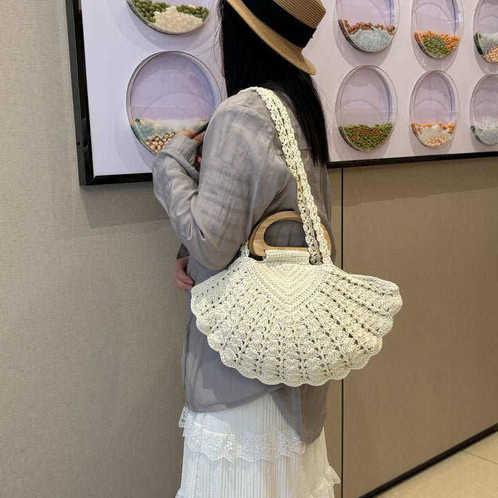 Hand-knotted Shoulder Bag Made of Cotton Bowlift