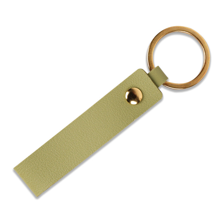 Unisex keychain with stylish faux leather design Bowlift