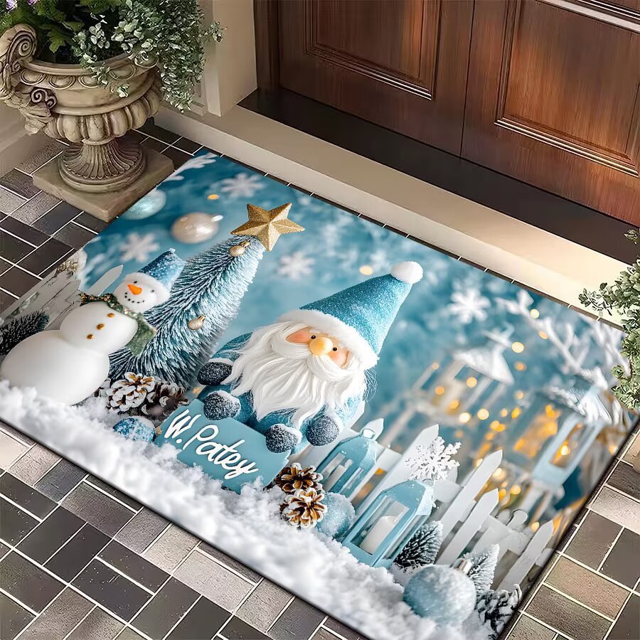 Decorative Christmas-Themed Entrance Mat Bowlift