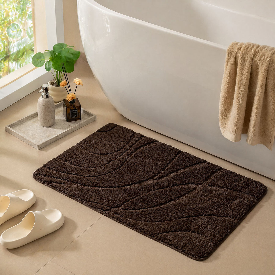 Luxurious Textured Bath Mat Bowlift