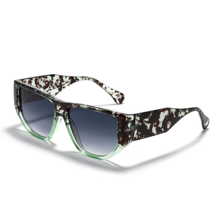 Women's trendy square sunglasses with modern tortoise pattern Bowlift