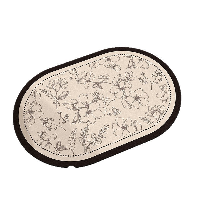 Floral-Printed Bath Runner Bowlift