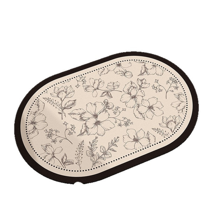 Floral-Printed Bath Runner Bowlift