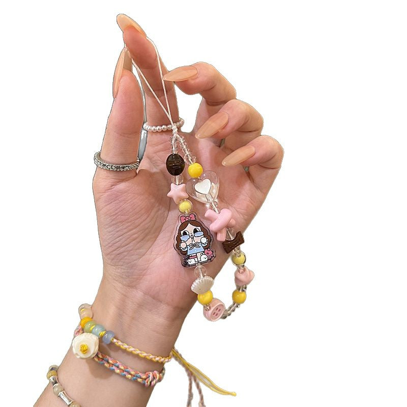 Creative Themed Charm Beaded Phone Lanyard Bowlift