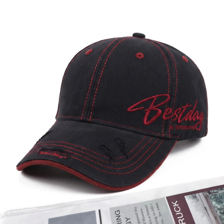 Men's Distressed Casual Cotton Baseball Cap Bowlift