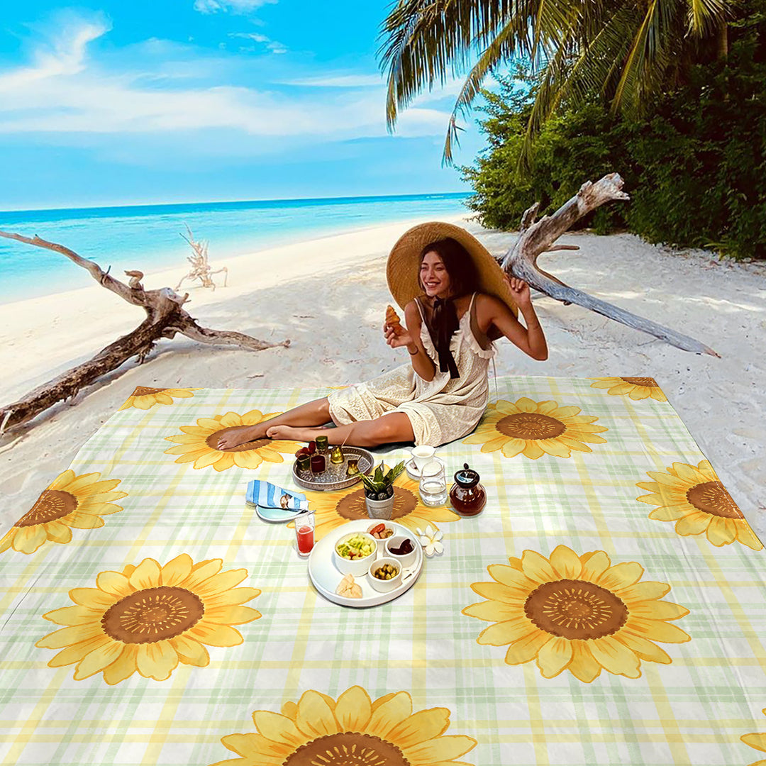 Mandala Design Beach Mat Bowlift