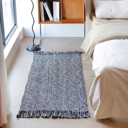 decorative Boho runner rug with fringes