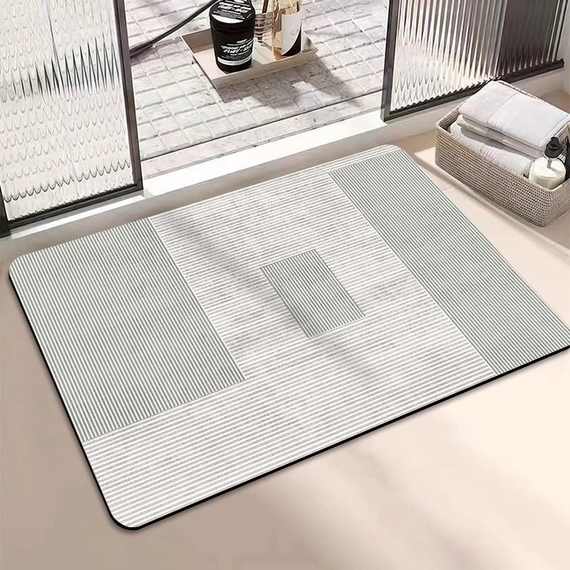 Geometric Pattern Soft Memory Foam Bath Mat Bowlift