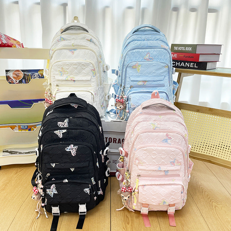 Backpack with Delicate Butterfly Design Bowlift