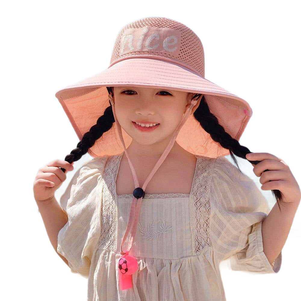 Child-Sun-Protective-Hat with Neck Protection, Breathable Mesh and Adjustable Chin Strap Bowlift