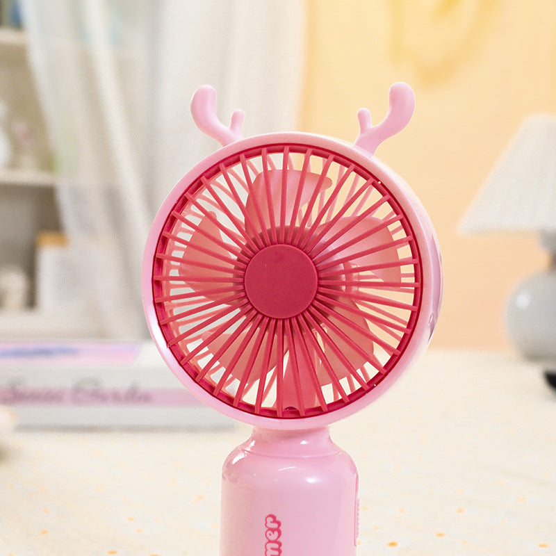 Ladies portable mini hand fan with flexible mounting mechanism Bowlift