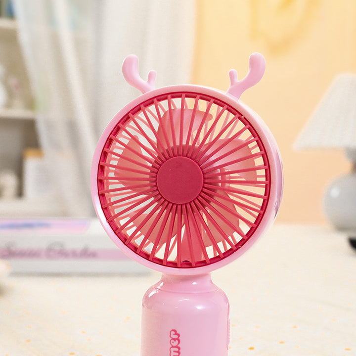 Ladies portable mini hand fan with flexible mounting mechanism Bowlift