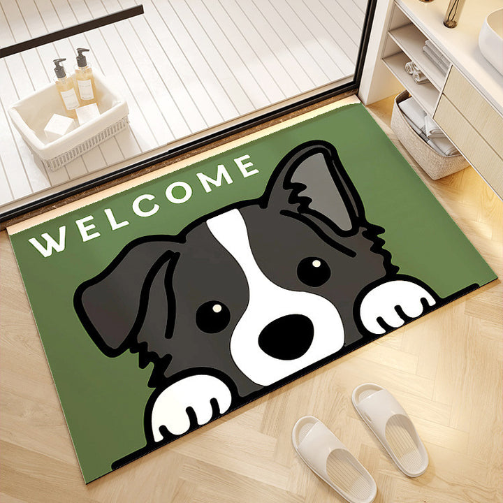 Decorative Panda Print Bath Mat Bowlift