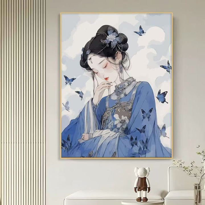 Elegant Butterfly-Themed Canvas Art Print Bowlift