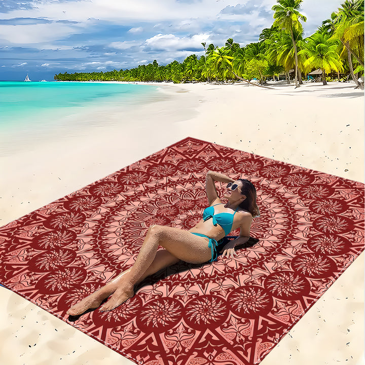 Mandala Design Beach Mat Bowlift