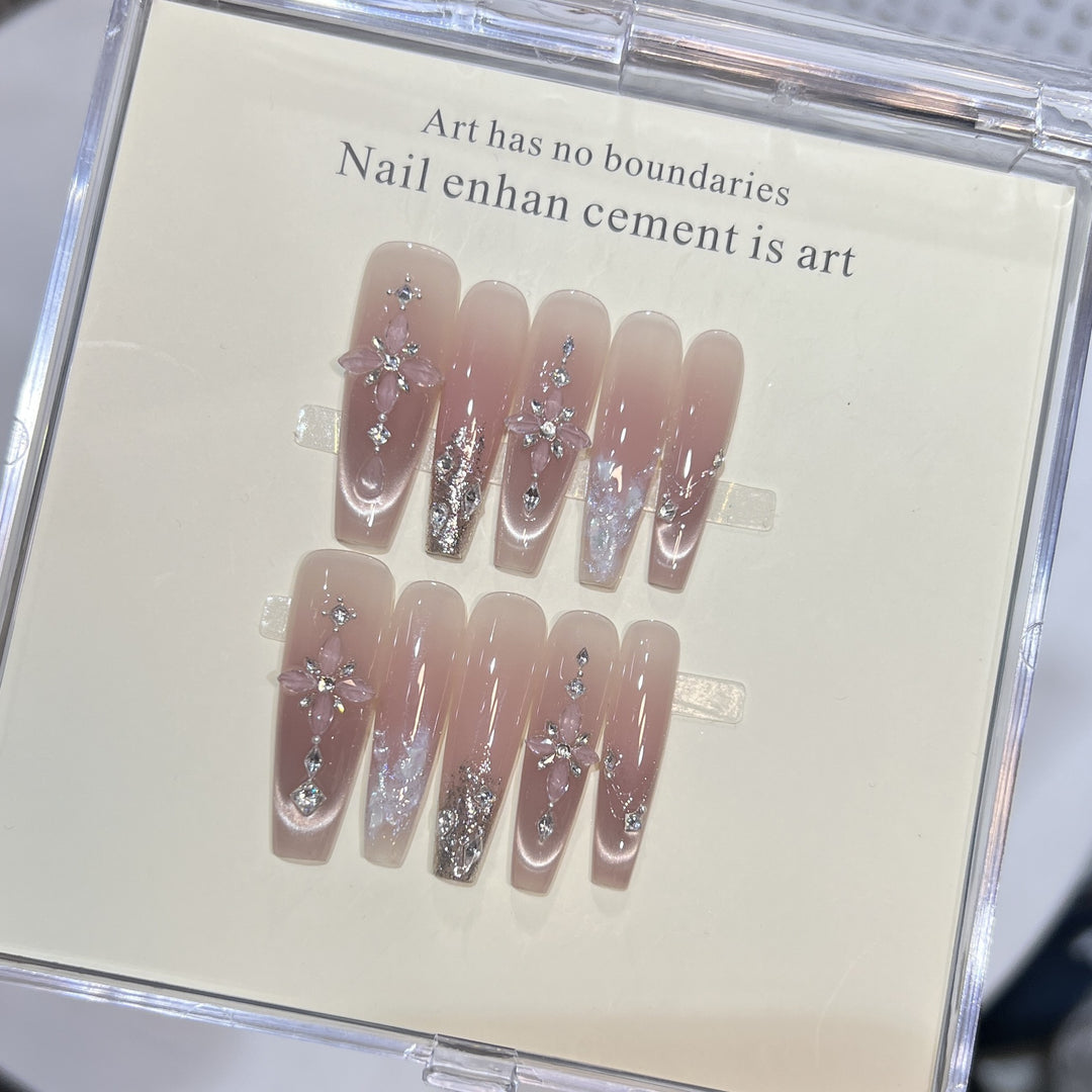 Decorative Floral Nail Art Tips Set