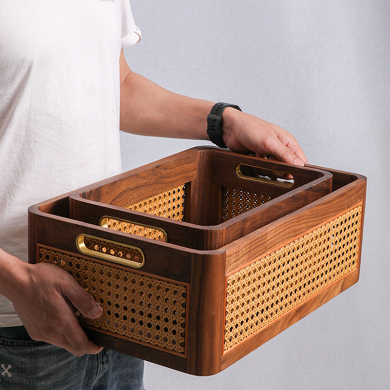 Artisan Handwoven Storage Crate Bowlift