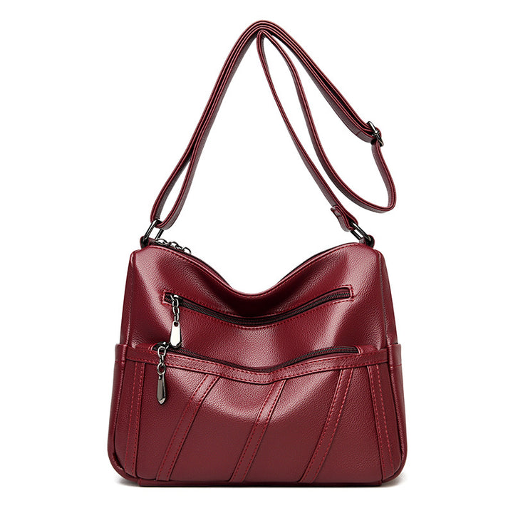 Elegant Zip-Detail Shoulder Bag Bowlift