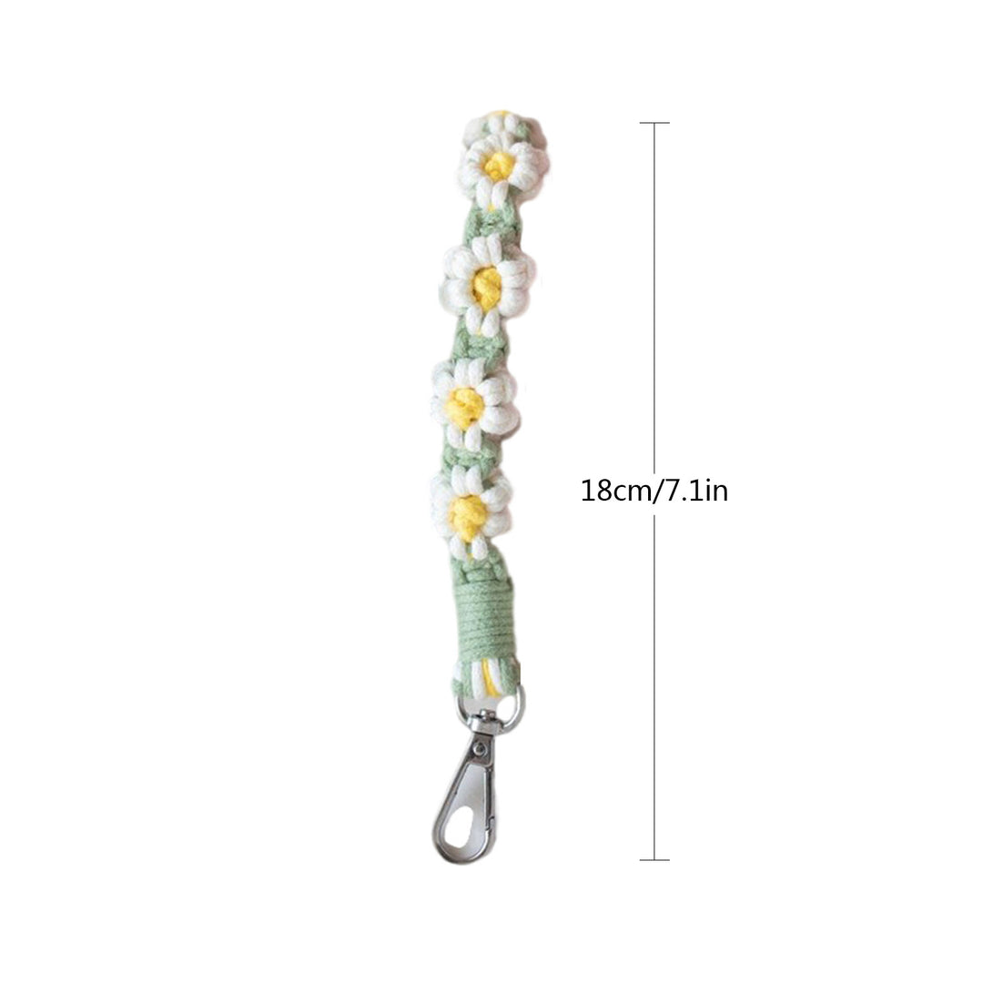 Macrame Keychain Holder with Floral Design Bowlift