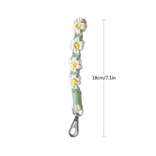 Macrame Keychain Holder with Floral Design Bowlift