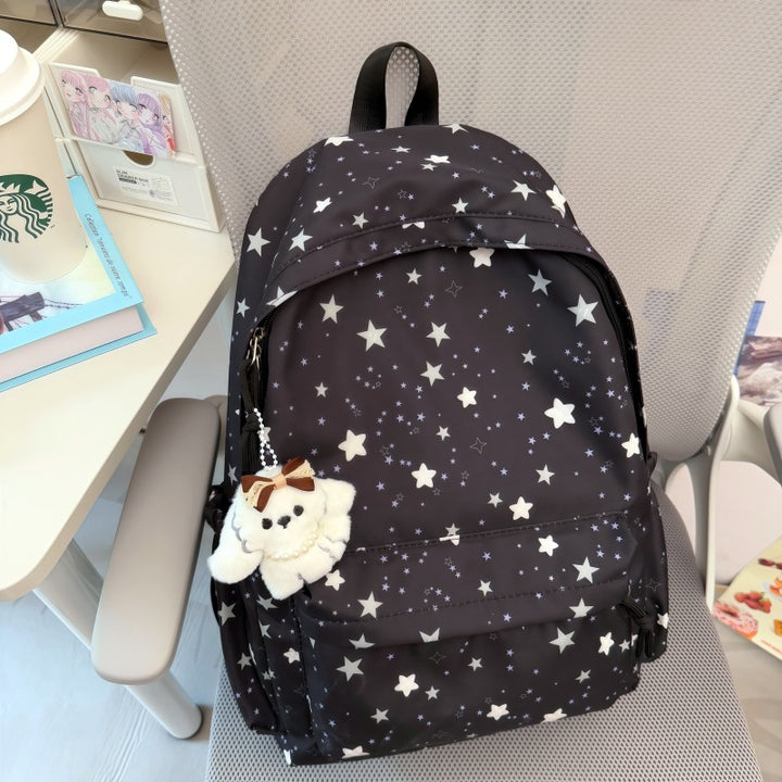 Star Print Casual Backpack Bowlift