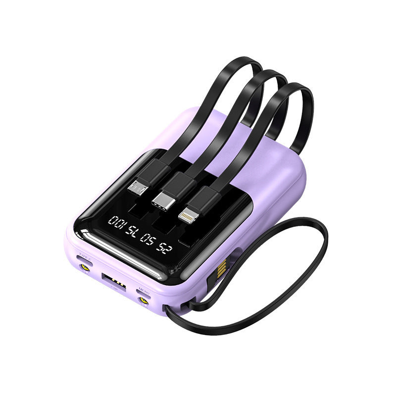 Multifunctional portable charger with integrated cable system Bowlift