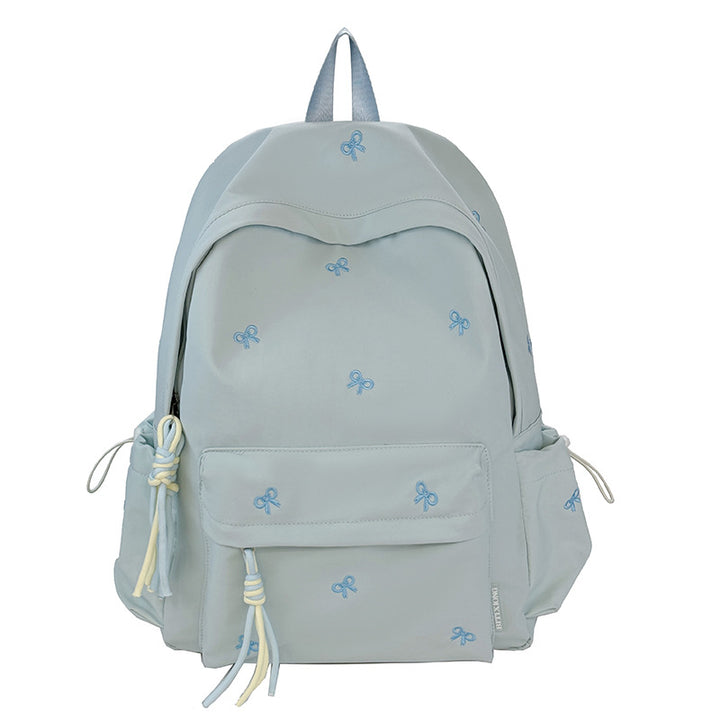 Backpack with Charming Bow Design and Practical Compartments Bowlift