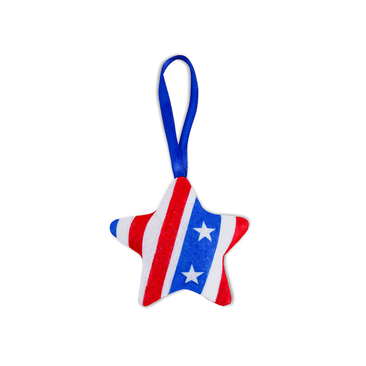 Unisex star-shaped hanging decoration made of soft felt with US flag pattern Bowlift