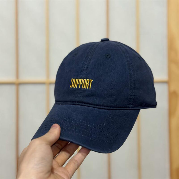Men's Supportive Embroidered Cotton Baseball Cap Bowlift