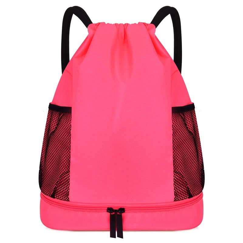 Lightweight Hexagonal Pattern Drawstring Backpack Bowlift