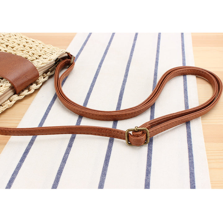 Braided shoulder bag with leather accents Bowlift
