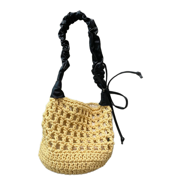 Hand-knotted tote bag with leather accents Bowlift
