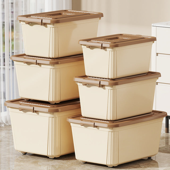 Storage box with lid and stacking function Bowlift