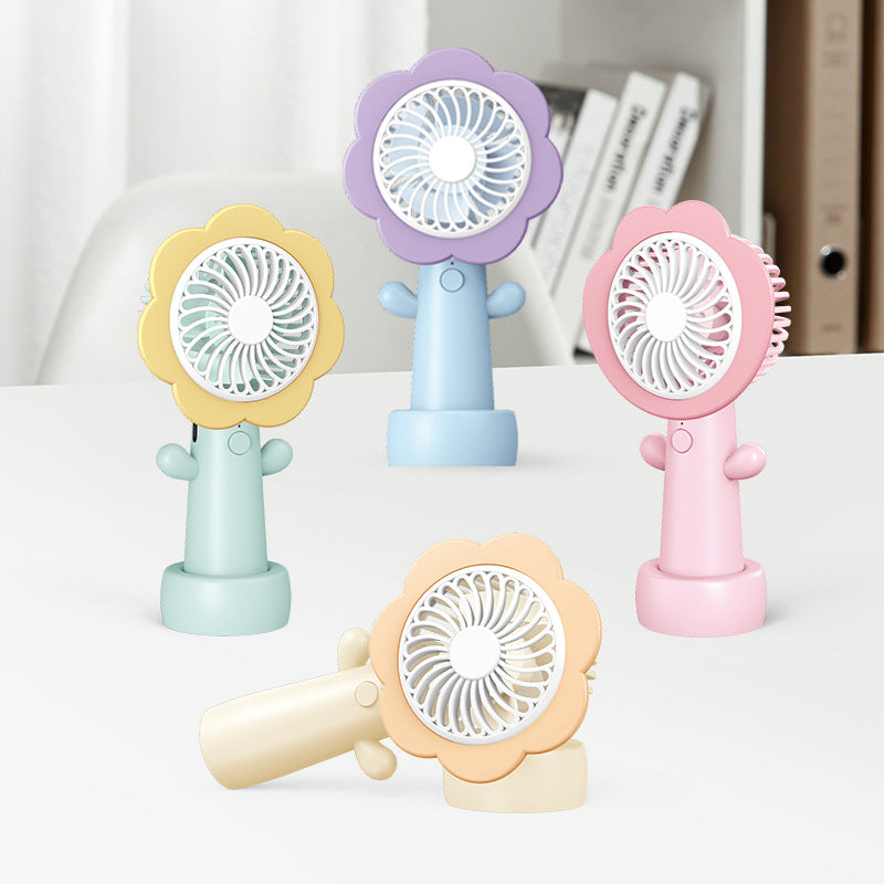 Flower-Shaped Handheld Cooling Fan Bowlift