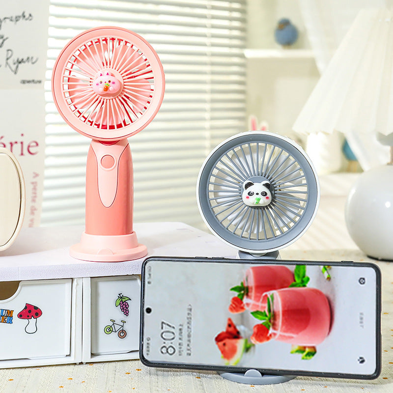Ladies Portable Mini Fan with Cute Animal Design Bowlift