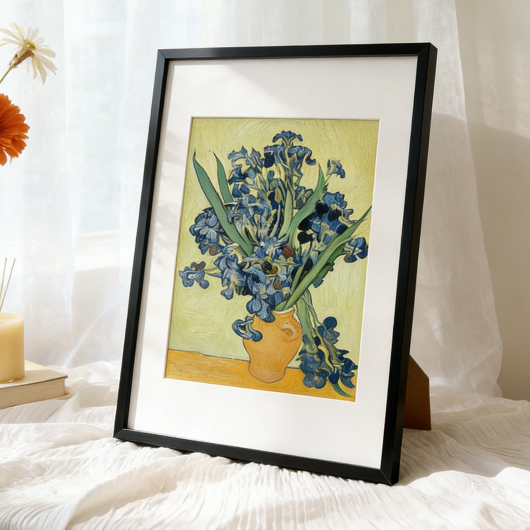 Framed Matted Botanical Art Print With Easel-Back Tabletop Display And Archival Giclée Reproduction